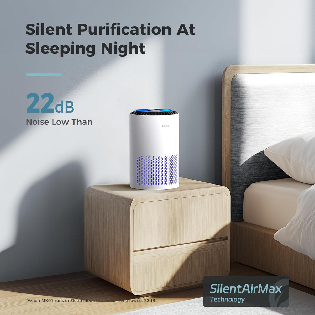 Air Purifiers for Bedroom with Sleep Mode Speed Control